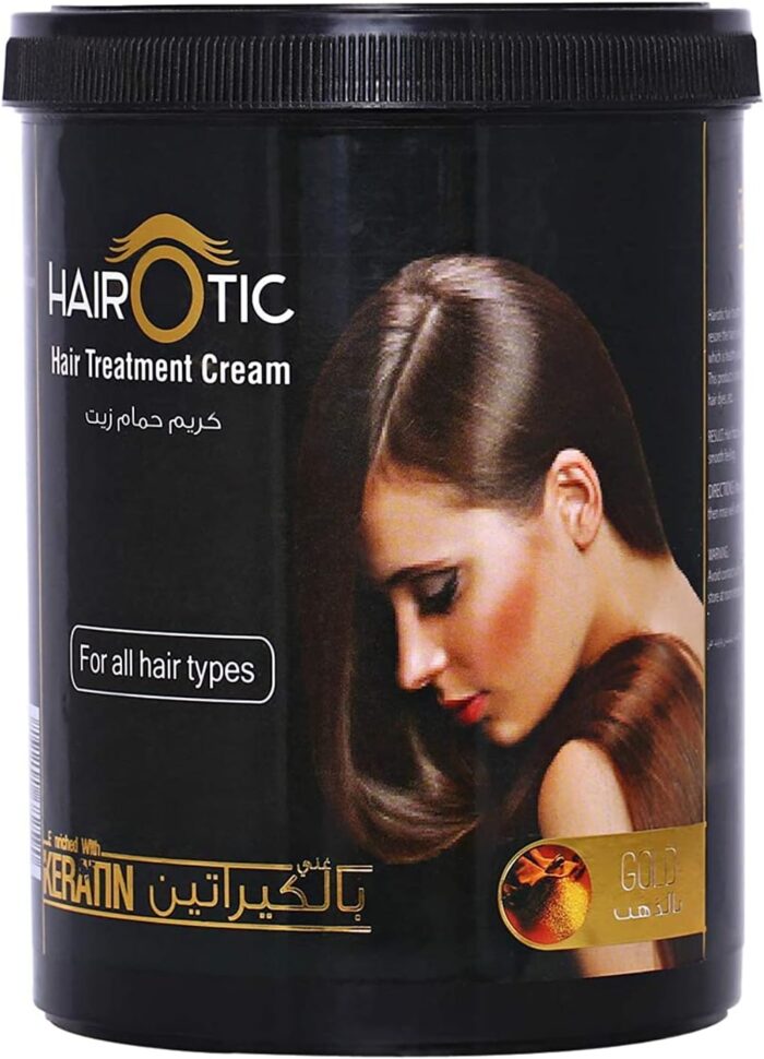 Hairotic Keratin & Gold Hair Mask: Shine, Strength & Repair - Image 1