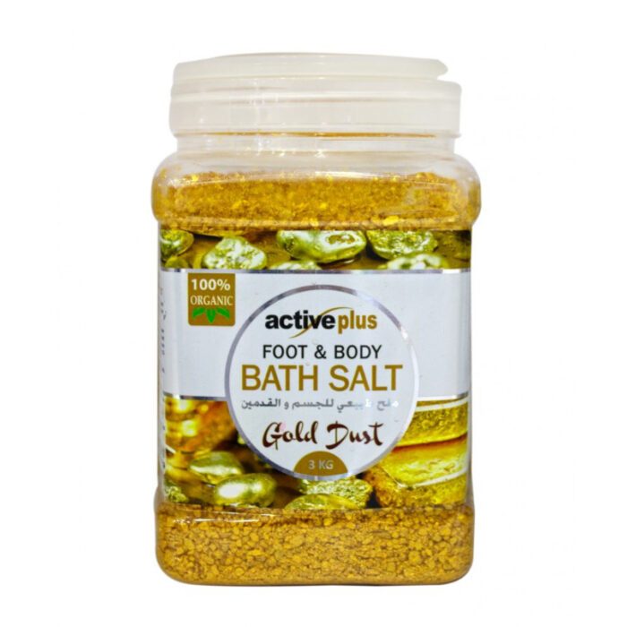 Active Plus Foot & Body Bath Salts Gold Dust - 3Kg: Luxurious Relaxation & Skin Softening - Image 1