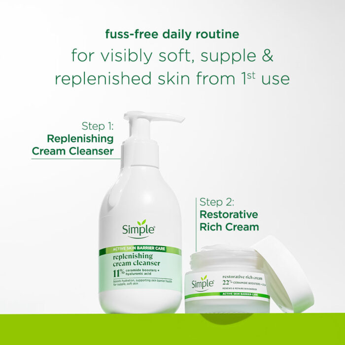 Simple Replenishing Skin Barrier Cream Cleanser - 150ml - Image 2