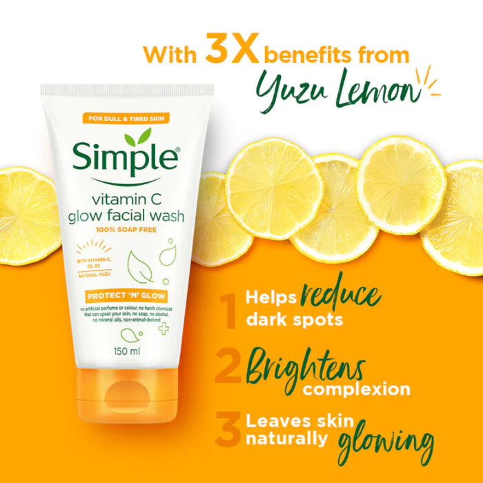 Simple Radiant Glow Vitamin C Clay Scrub: Exfoliate & Brighten Skin - Image 3