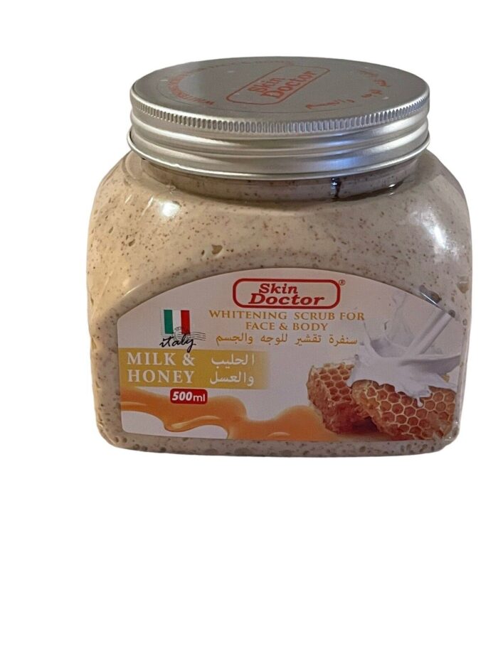 Skin Doctor Whitening Scrub: Brighten Face & Body with Milk - Image 1