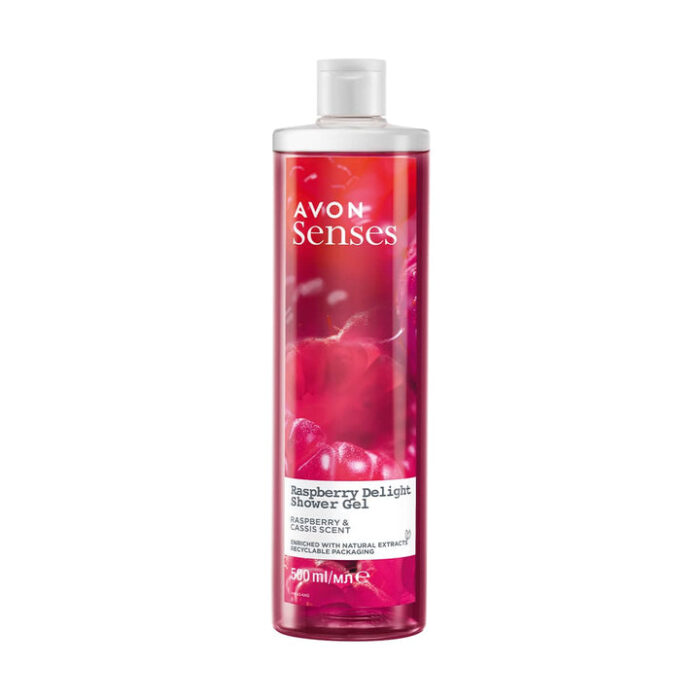 Avon Senses Raspberry Delight Shower Gel: Refreshing & Fruity Shower Experience - Image 1