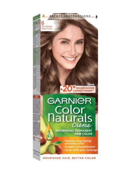 Garnier Color Naturals Permanent Hair Color Cream 6 Dark Blonde: Rich, Long-Lasting Color