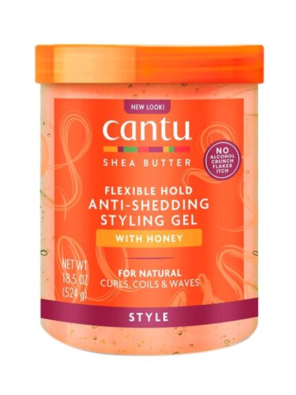 Cantu Flexible Hold Anti-Shedding Styling Gel (524g) - For Strong, Long-Lasting Styles