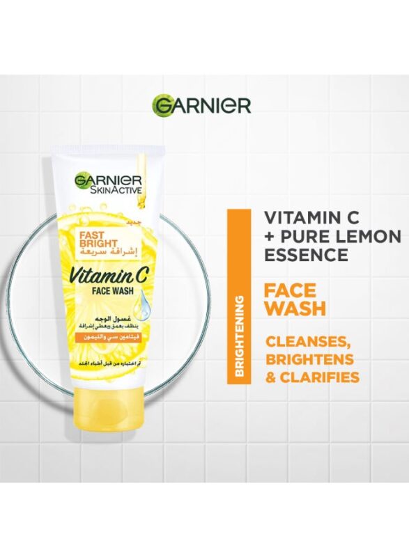 skin active fast bright with pure lemon essence face wash clear 100ml 1